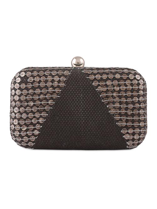 green sequined leatherette clutch - 1085083 - Very Small Image - 1
