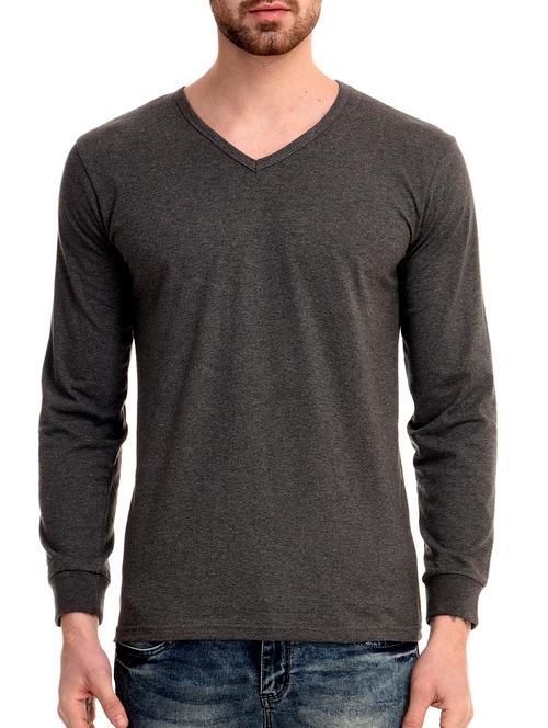 grey cotton t-shirt - 10853640 - Very Small Image - 1