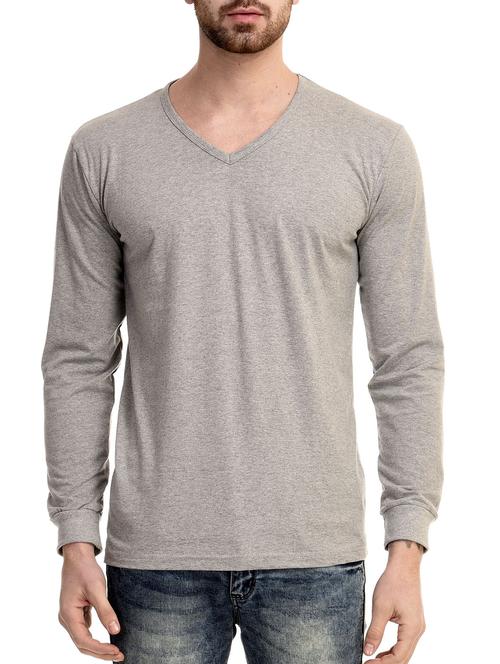 grey cotton t-shirt - 10853643 - Very Small Image - 1