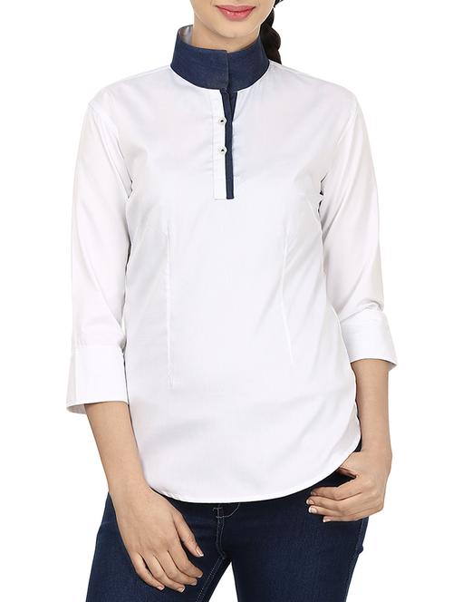 white cotton regular top - 10853697 - Very Small Image - 1