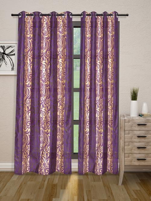 purple polyester set of 2 curtain - 1085465 - Very Small Image - 1