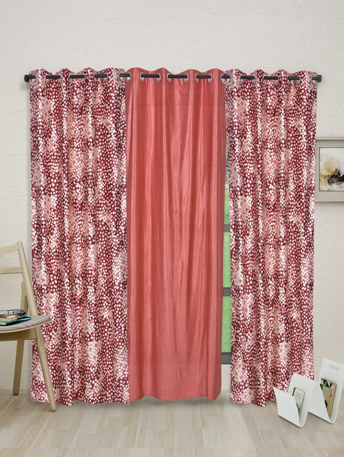 pink galaxy mix polyester set of 3 curtains - 1085507 - Very Small Image - 1