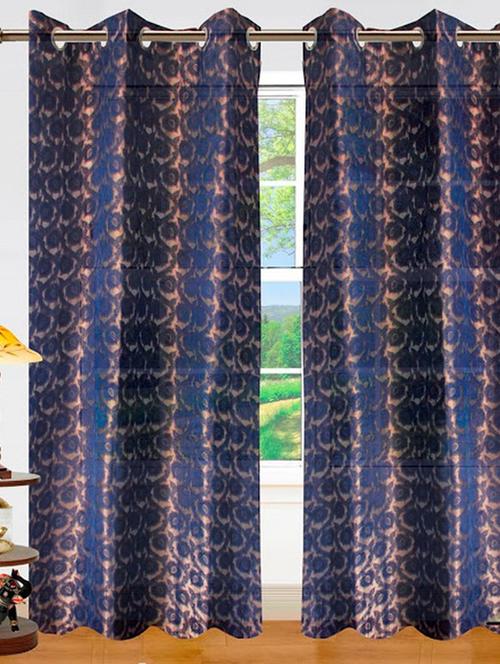 dekor world zari leaf shree curtain-set of 2 - 1085511 - Very Small Image - 1