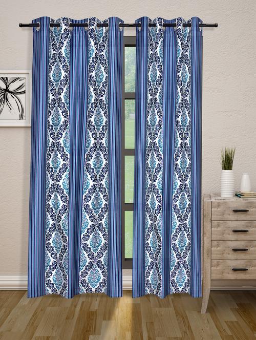 blue polyester set of 2 curtains - 1085527 - Very Small Image - 1
