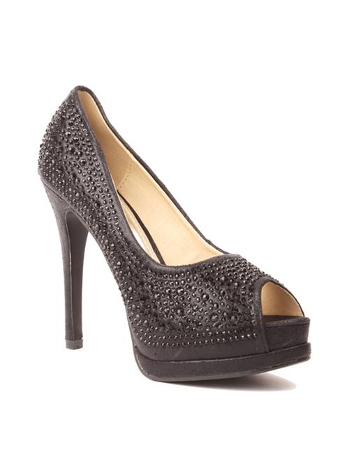 black leatherette pumps - 10857509 - Very Small Image - 1