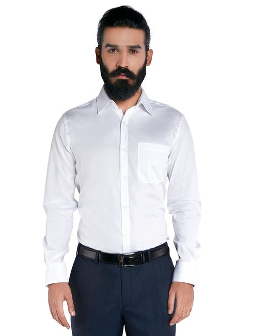 white cotton formal shirt - 10858093 - Very Small Image - 1