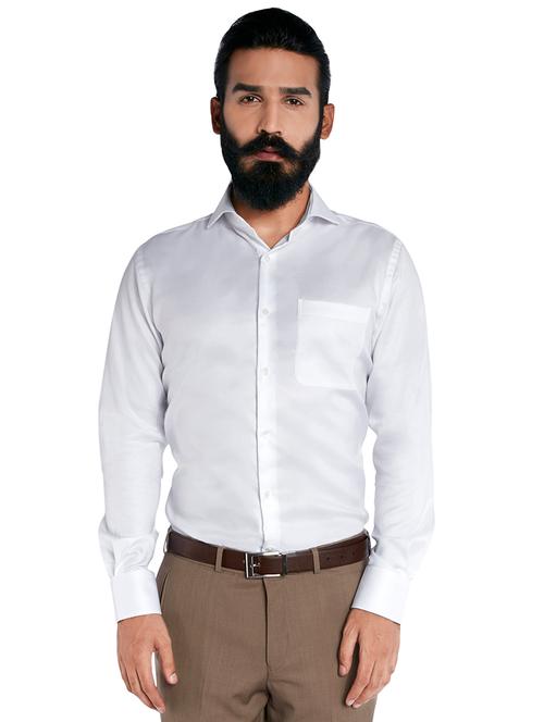 white cotton formal shirt - 10858111 - Very Small Image - 1
