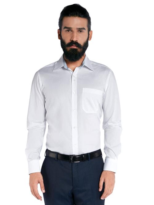 white cotton formal shirt - 10858129 - Very Small Image - 1