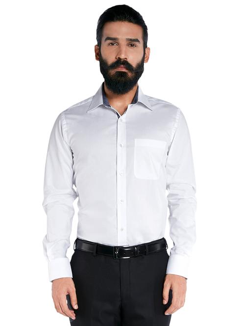 white cotton formal shirt - 10858130 - Very Small Image - 1