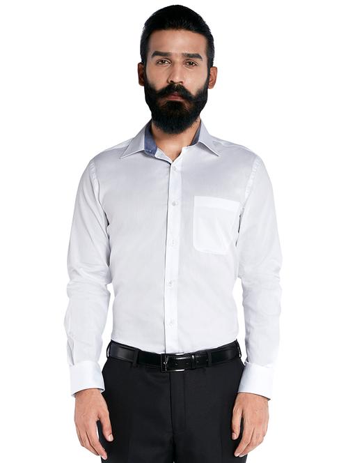 white cotton formal shirt - 10858132 - Very Small Image - 1