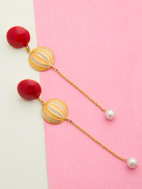 gold silver alloy earring - 10861111 - Very Small Image - 1