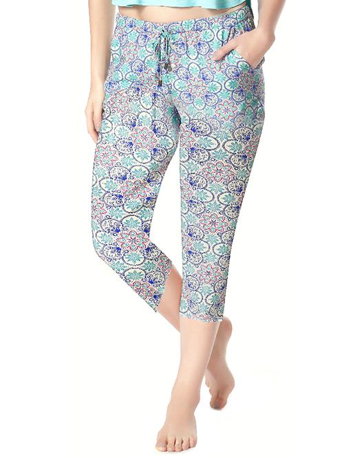 blue cotton capri set nightwear - 10862082 - Very Small Image - 1