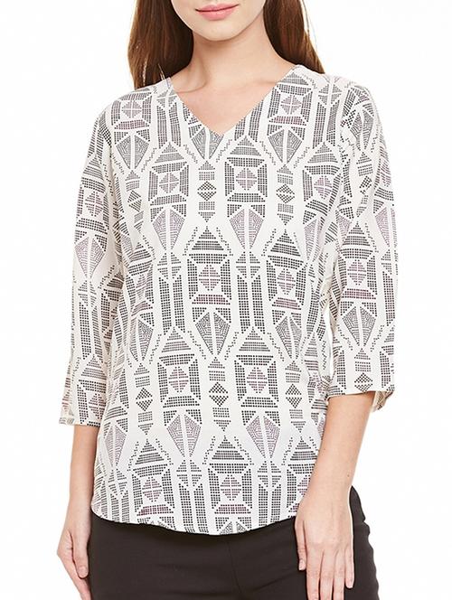 white polyester top - 10862161 - Very Small Image - 1
