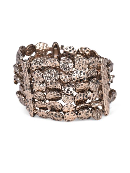 hammered effect golden bracelet - 1086250 - Very Small Image - 1