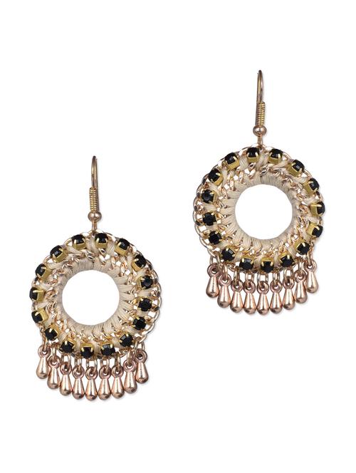 black stone weaved earrings - 1086263 - Very Small Image - 1