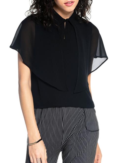 cape sleeved layered top - 10874771 - Very Small Image - 1