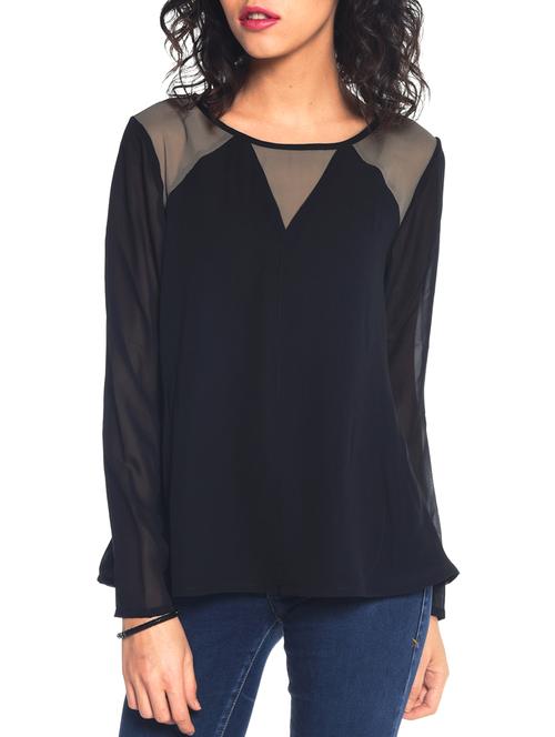 long sleeved polyester top - 10874772 - Very Small Image - 1