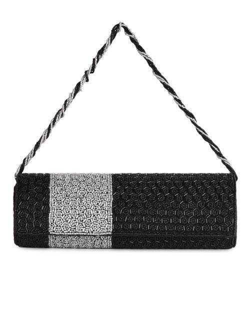 Black & silver beaded clutch - 1087988 - Very Small Image - 1