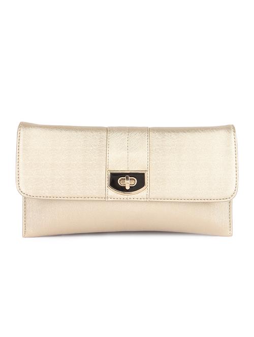 beige leatherette envelope clutch - 10886001 - Very Small Image - 1