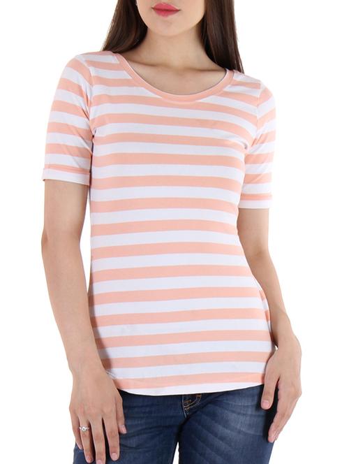 curved hem candy striped top - 10888147 - Very Small Image - 1