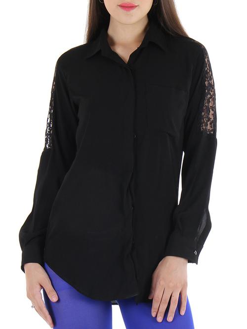 laced detailing shirt - 10888152 - Very Small Image - 1