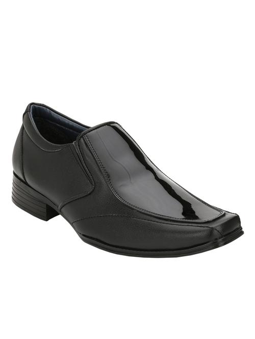 black faux leather slip ons - 10889299 - Very Small Image - 1
