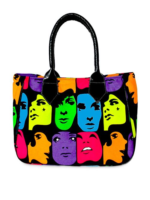 black face printed canvas tote - 1089082 - Very Small Image - 1