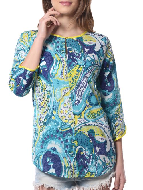 multi colored cotton top - 10891042 - Very Small Image - 1