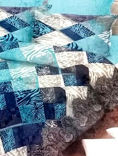 cotton geometric double bedspread - 10891189 - Very Small Image - 1