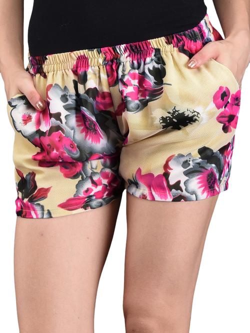 floral printed georgette shorts - 1089243 - Very Small Image - 1