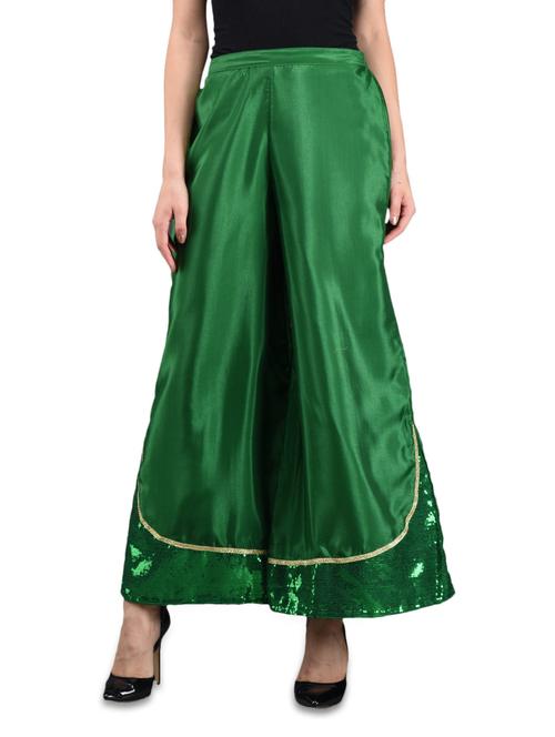 sequined work silk blend palazzo - 1089269 - Very Small Image - 1