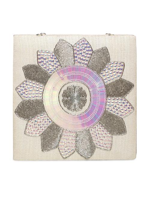 grey embellished square box clutch - 10894159 - Very Small Image - 1