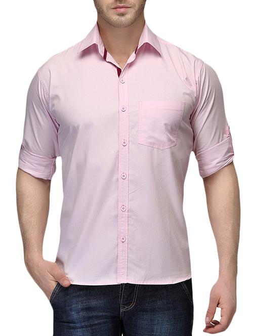 pink cotton casual shirt - 10894245 - Very Small Image - 1