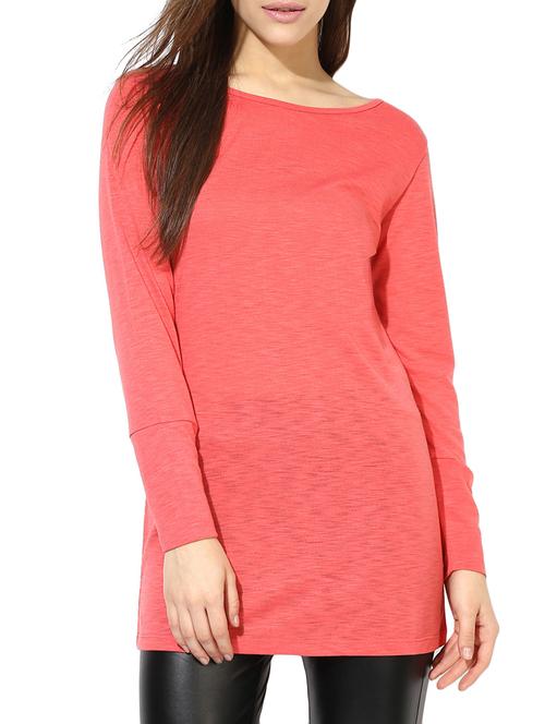 coral poly cotton tee - 10895250 - Very Small Image - 1