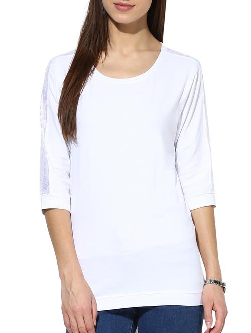 white cotton lycra tee - 10895267 - Very Small Image - 1