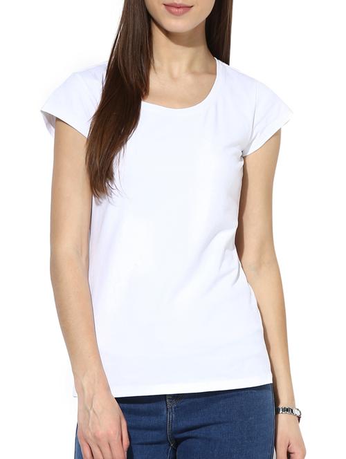 white cotton lycra tee - 10895275 - Very Small Image - 1