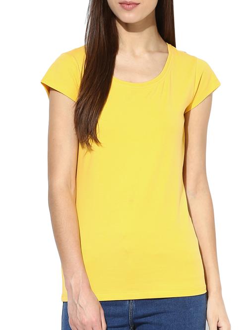 yellow cotton lycra tee - 10895278 - Very Small Image - 1