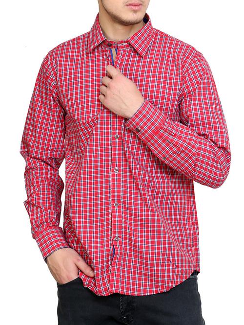 red cotton casual shirt - 10898083 - Very Small Image - 1