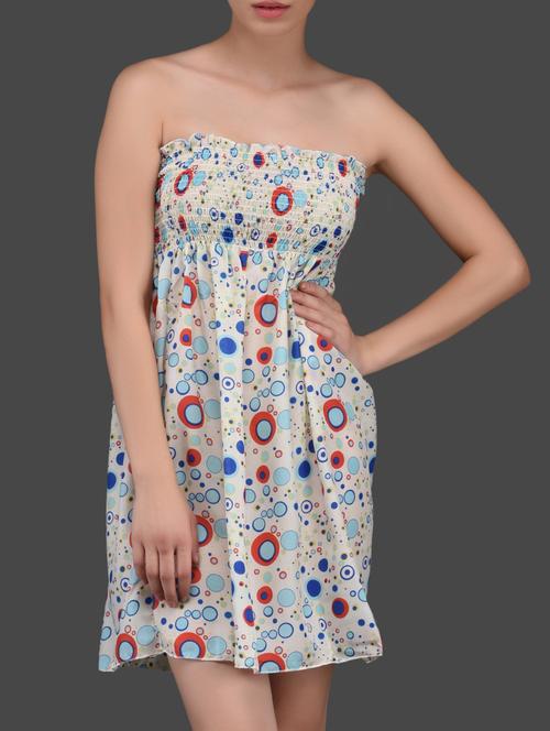 bubbles printed chiffon tube dress - 1089835 - Very Small Image - 1