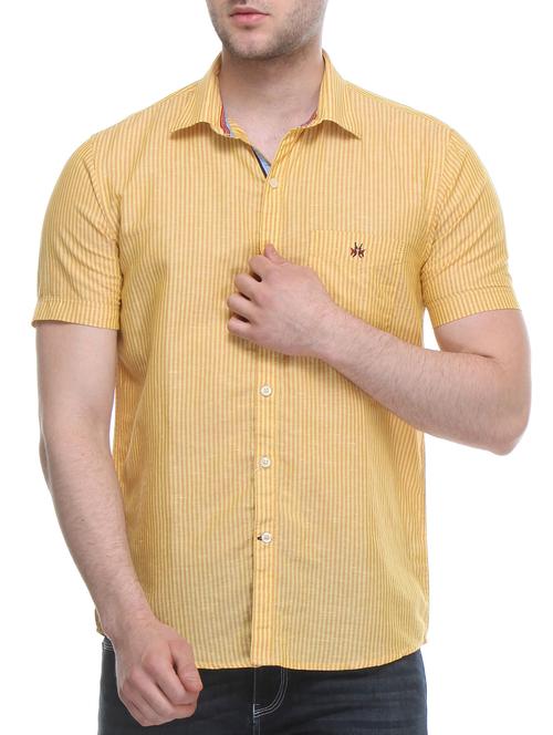 yellow linen casual shirt - 10898430 - Very Small Image - 1