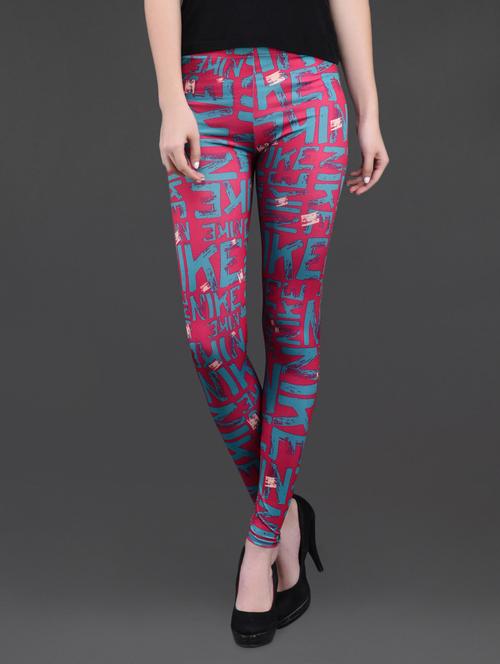 Typo print polycotton leggings - 1089879 - Very Small Image - 1
