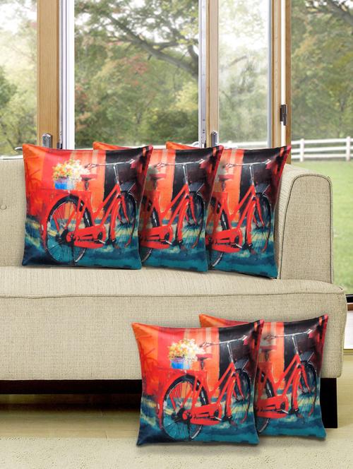 set of 5 digital printed cushion cover - 10899737 - Very Small Image - 1