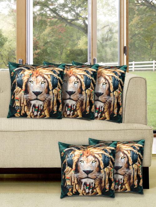 set of 5 digital printed cushion cover - 10899760 - Very Small Image - 1