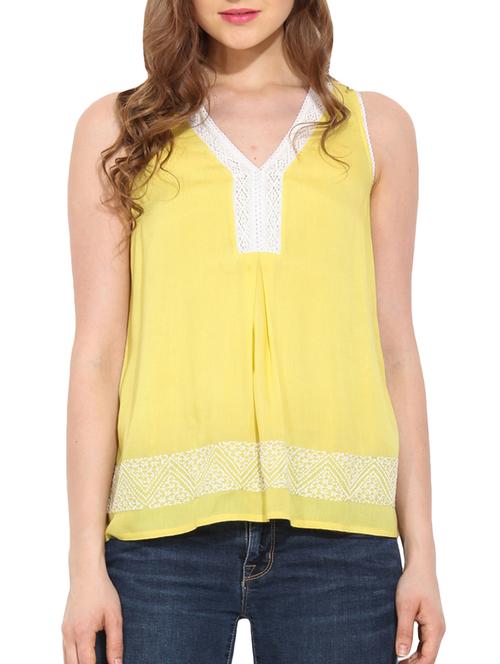 yellow cotton regular top - 10906690 - Very Small Image - 1