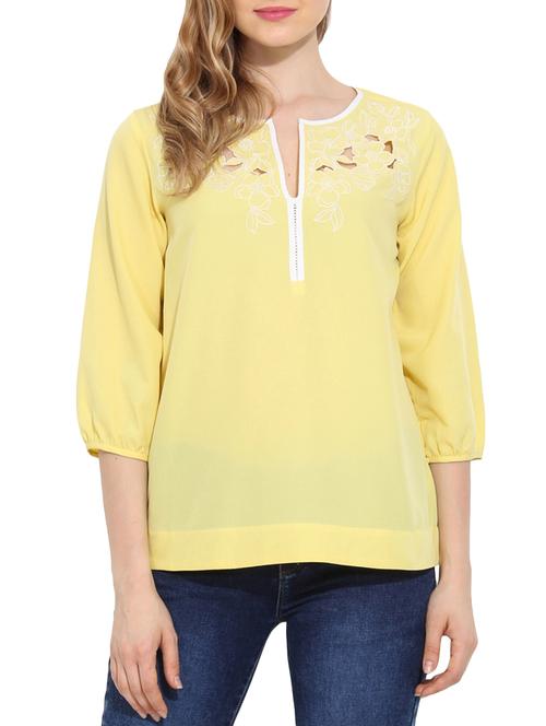 yellow polyester regular top - 10906713 - Very Small Image - 1