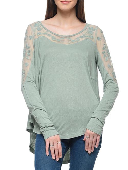 olive viscose asymmetric top - 10907373 - Very Small Image - 1