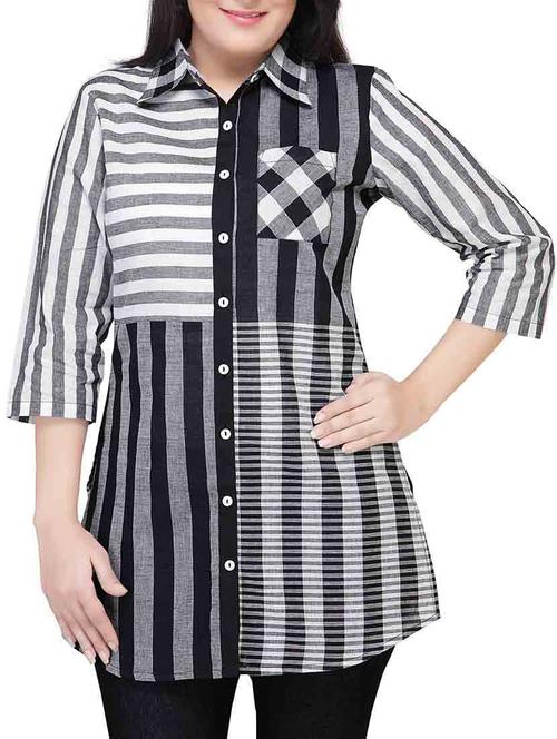 black cotton shirt - 10907404 - Very Small Image - 1