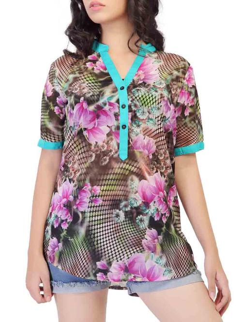 multicolor georgette shirt - 10907407 - Very Small Image - 1