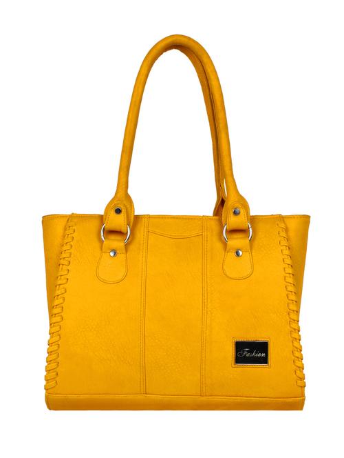 yellow leatherette handbag - 10908967 - Very Small Image - 1