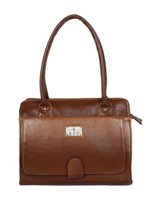 brown leatherette handbag - 10908969 - Very Small Image - 1